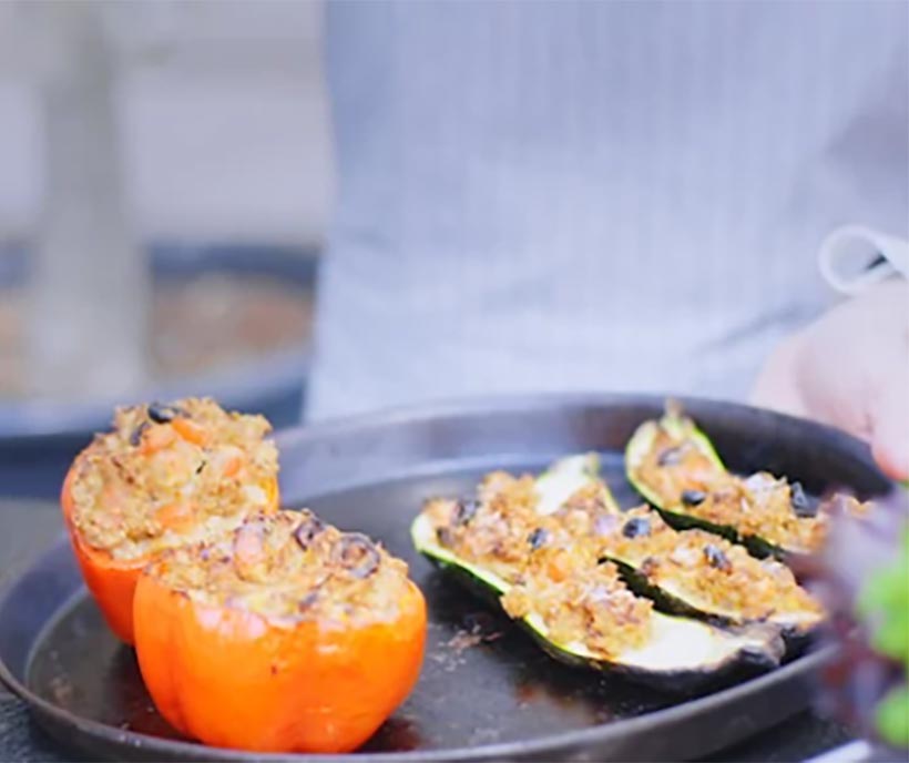 Pikantní plněná cuketa &žampiony 